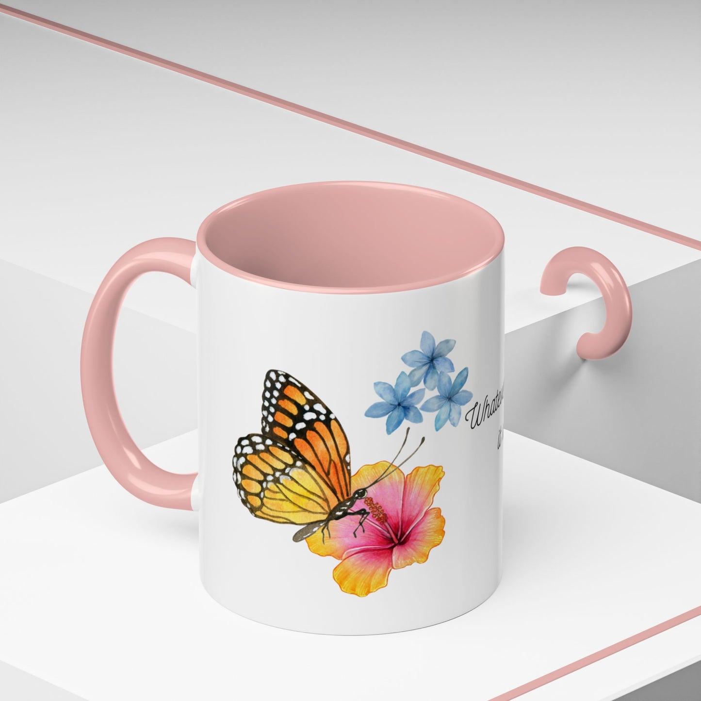 Butterfly Design Accent Mug