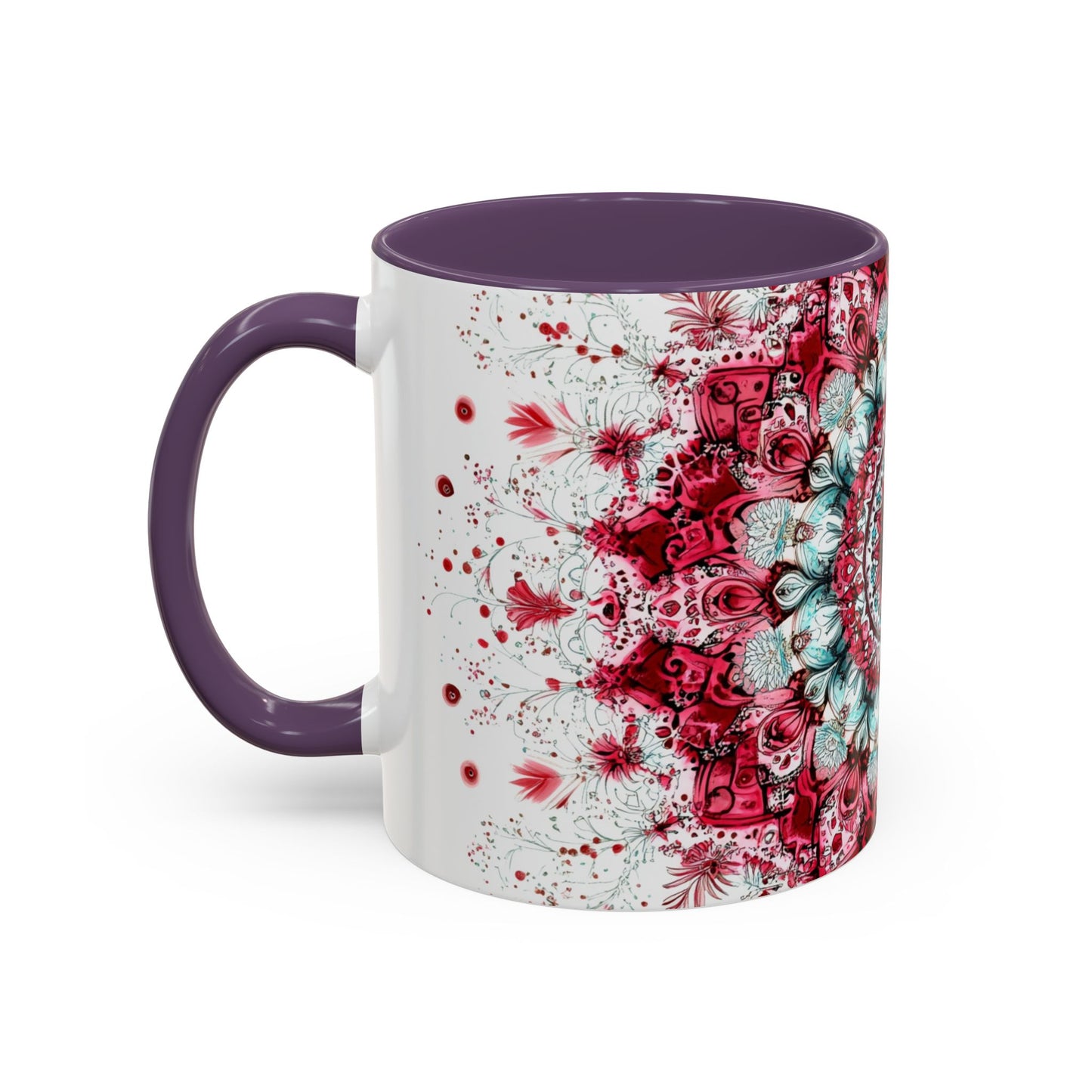 Bohemian Mandala Accent Coffee Mug  Artistic Gift for Coffee Lovers.