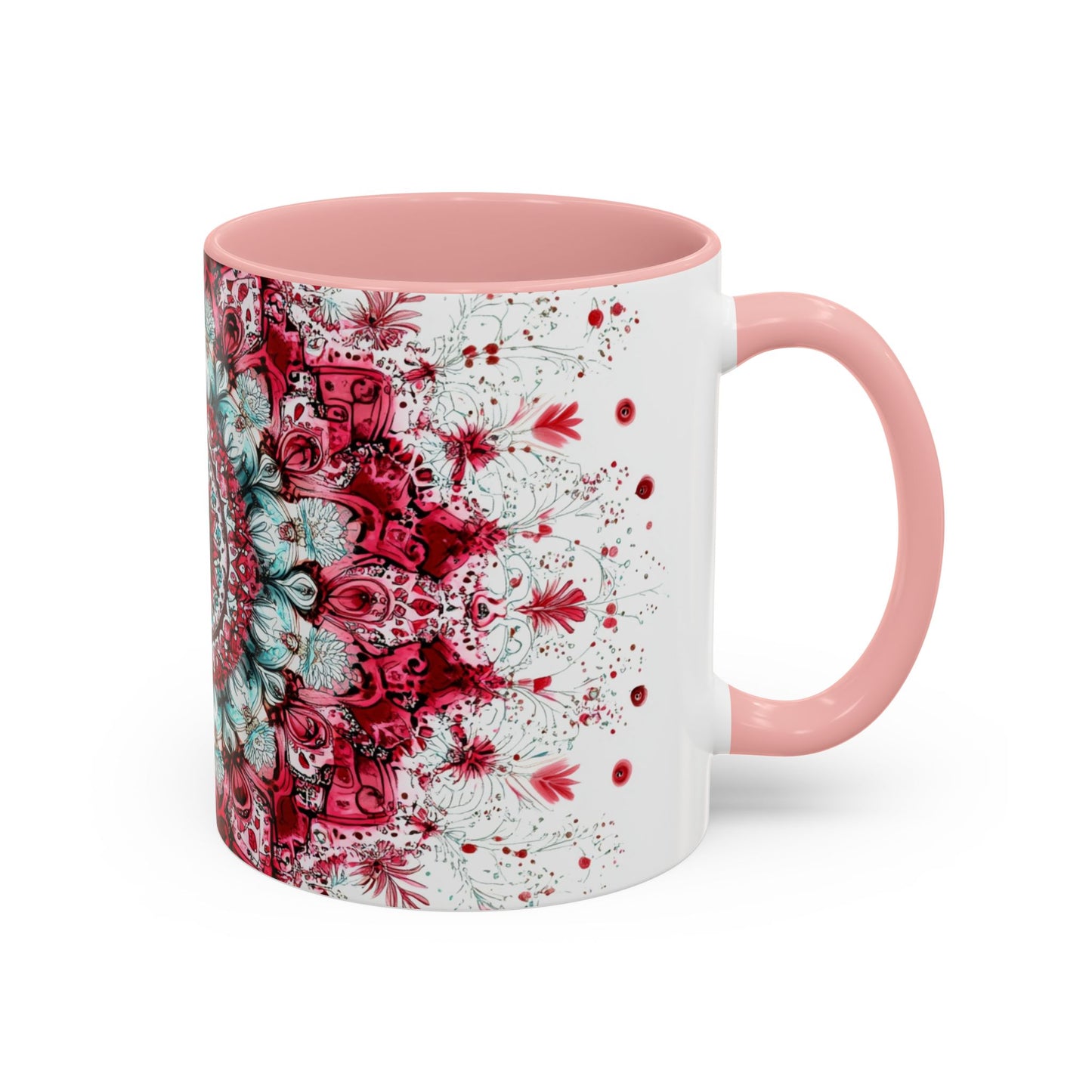 Bohemian Mandala Accent Coffee Mug  Artistic Gift for Coffee Lovers.
