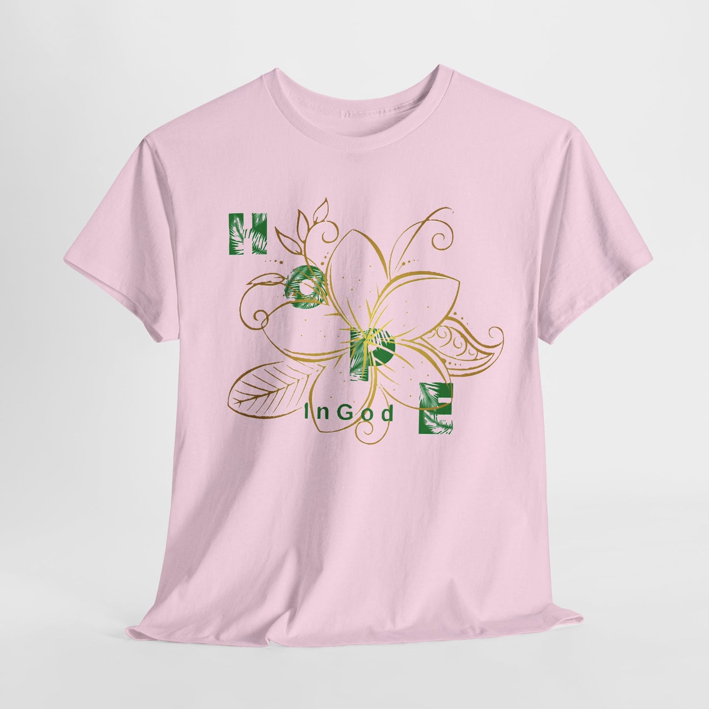 Hope Floral Unisex Heavy Cotton Tee, Inspirational Tee.