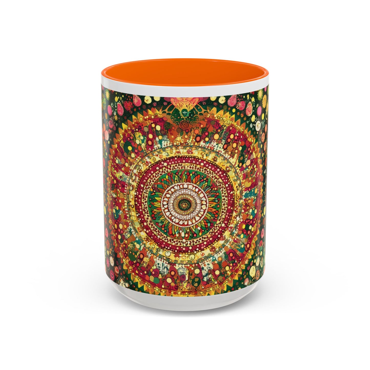 Vibrant Mandala Accent Coffee Mug