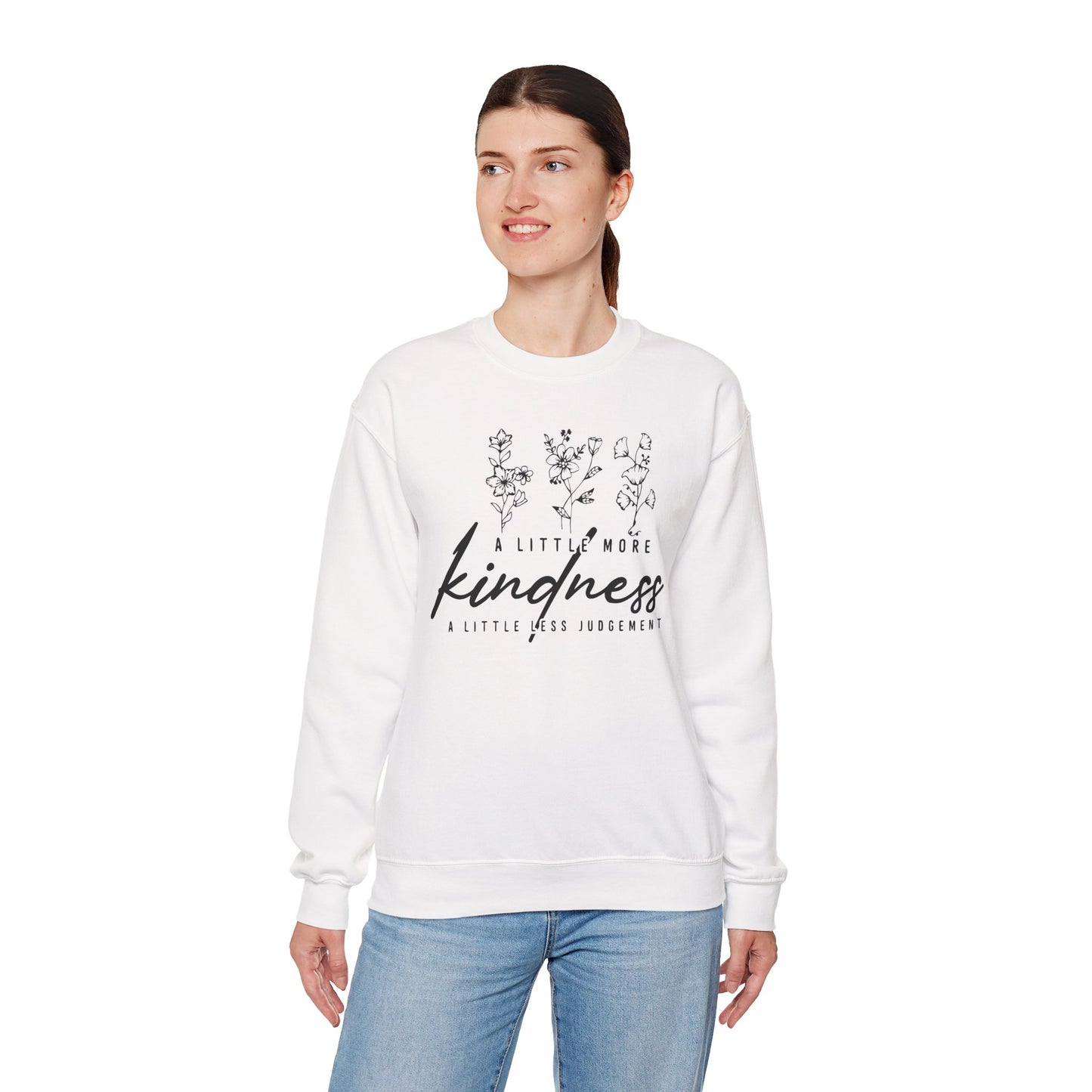 Unisex Heavy Blend Crewneck Sweatshirt - Kindness Design, Cozy Gift, Positive Vibes, Everyday Comfort, Compassionate Fashion