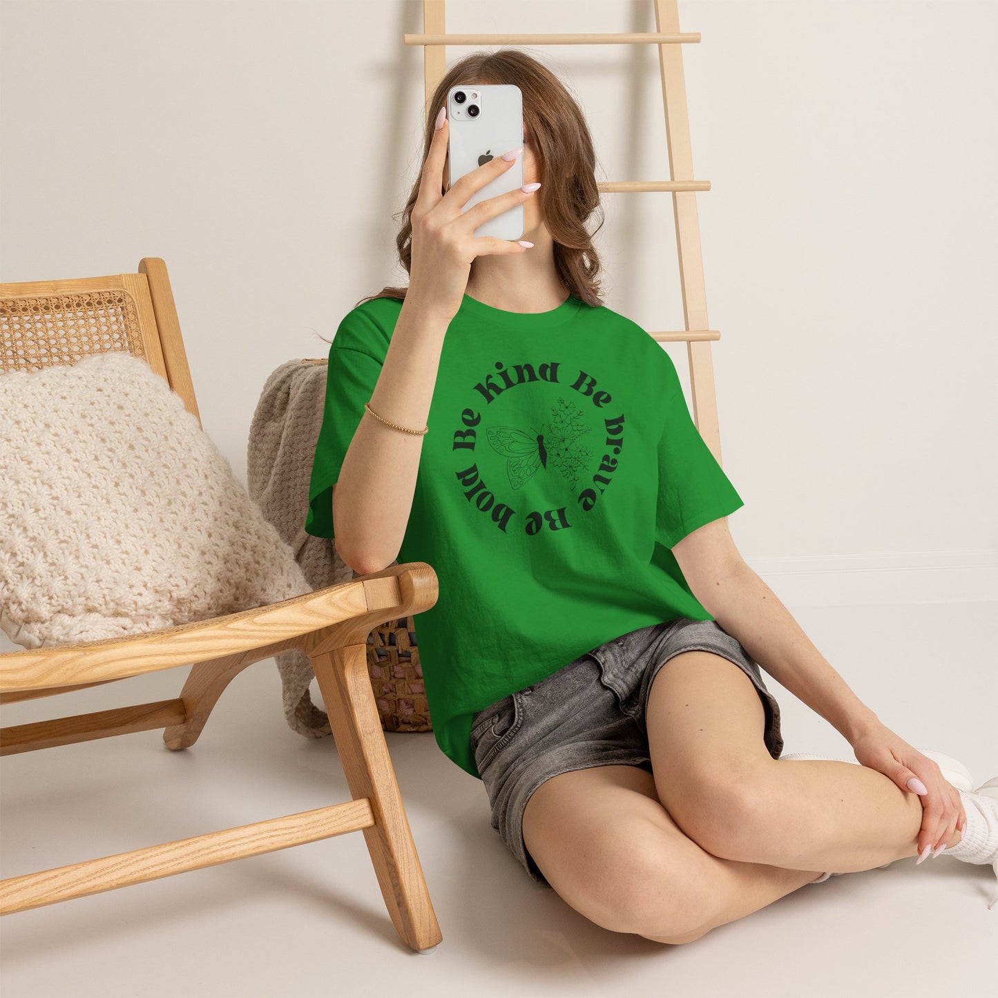 Unisex Heavy Cotton Tee - "Be Kind, Be Brave, Be Bold"