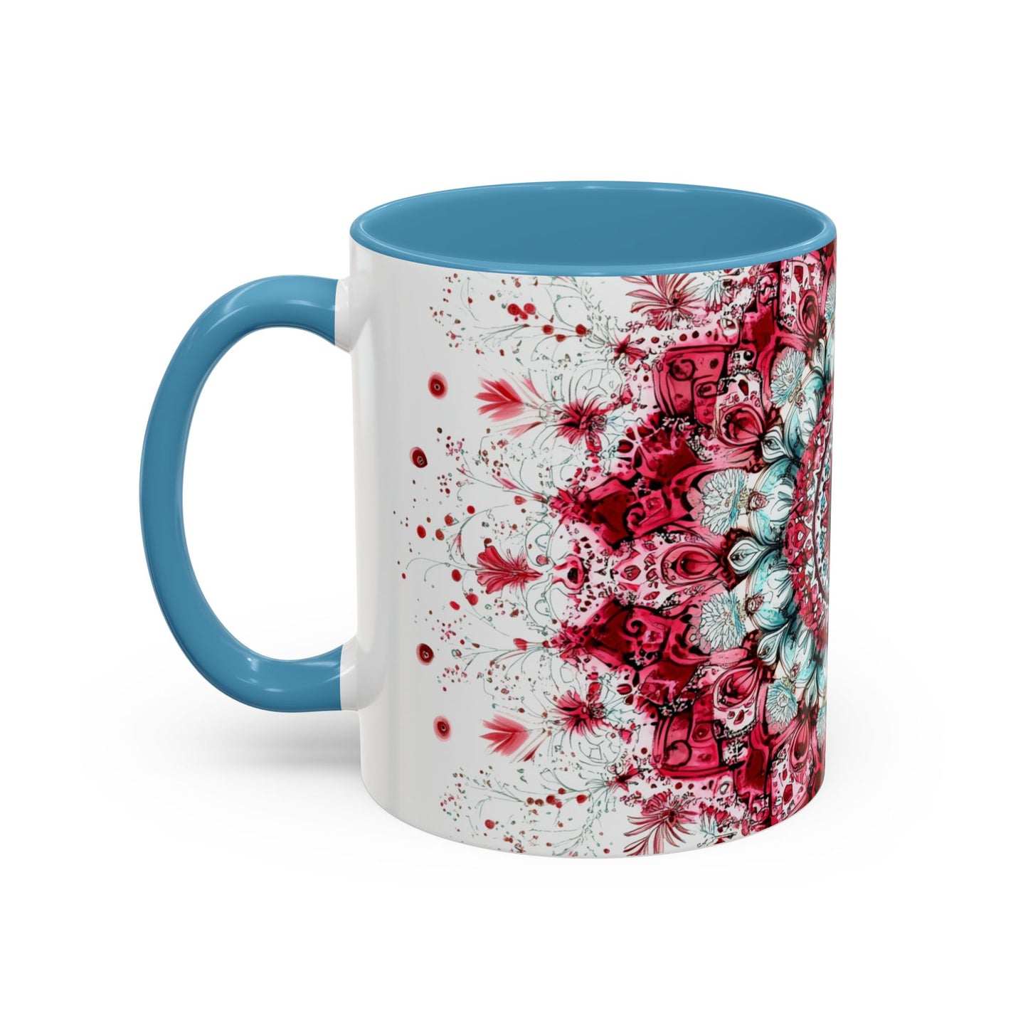 Bohemian Mandala Accent Coffee Mug  Artistic Gift for Coffee Lovers.