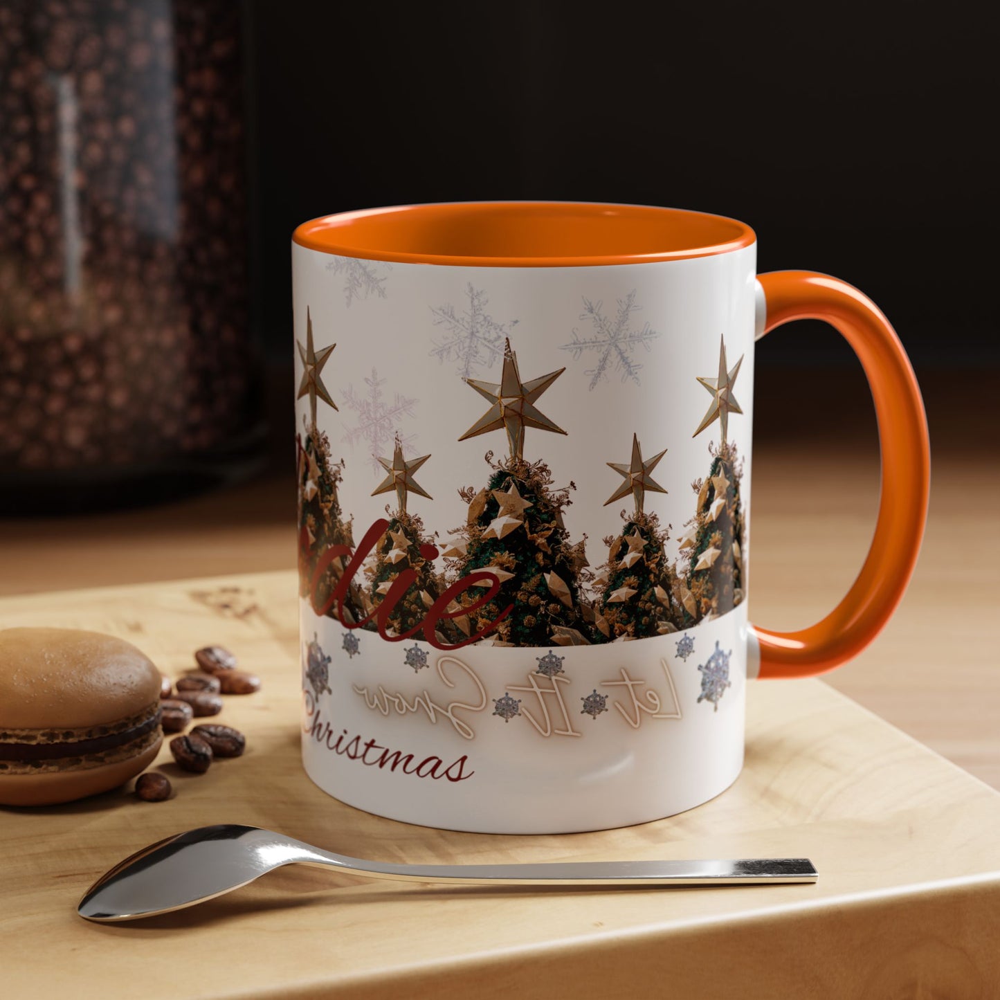 Christmas Trees Accent Coffee Mug – 'Merry Christmas'
