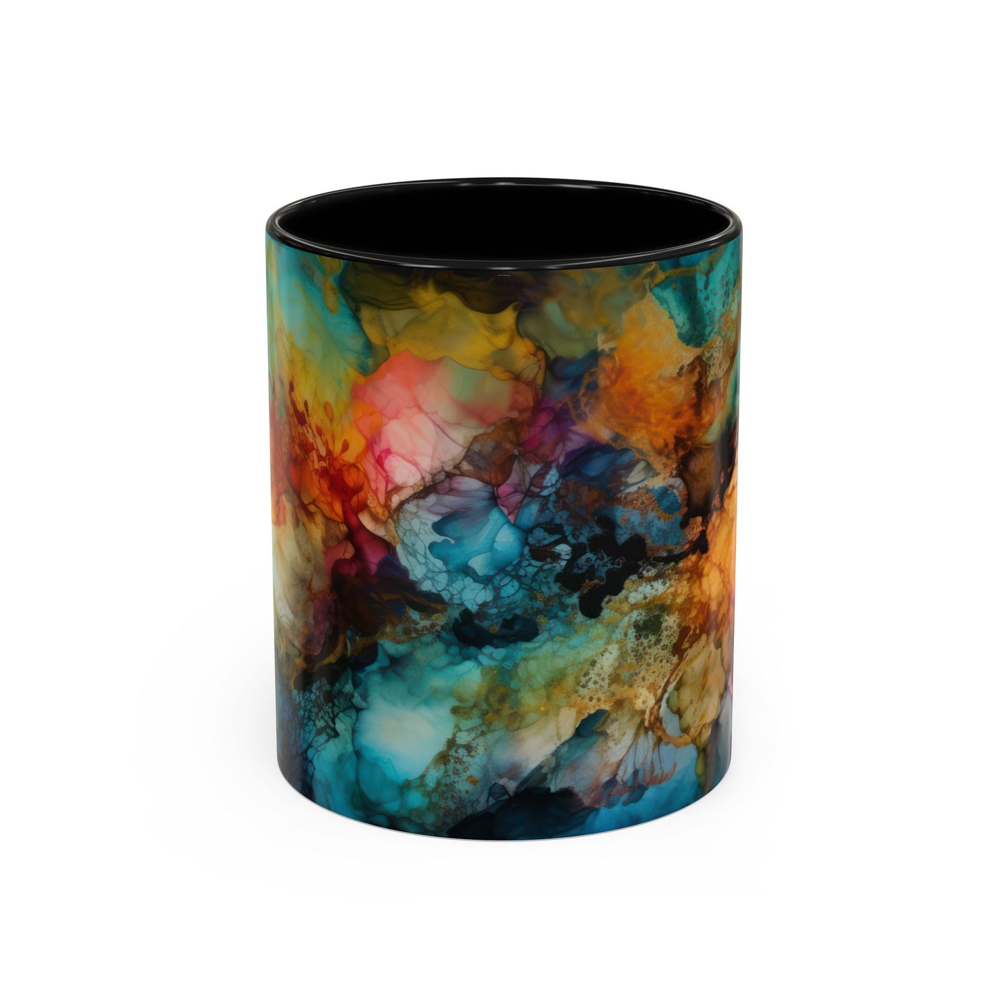 Vibrant Accent Coffee Mug - Colorful Art Mug for Coffee Lovers.