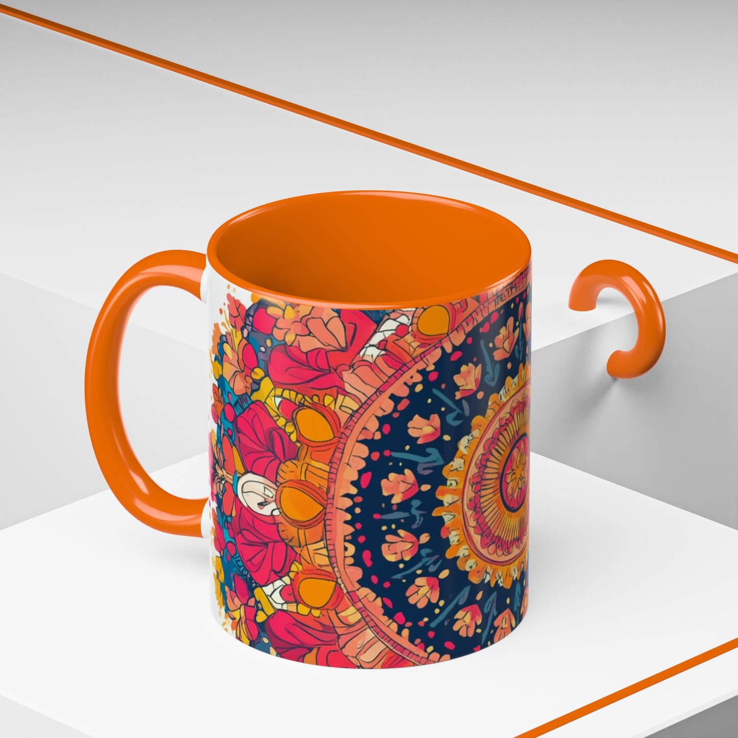 Vibrant Colorful Mandala Coffee Mug