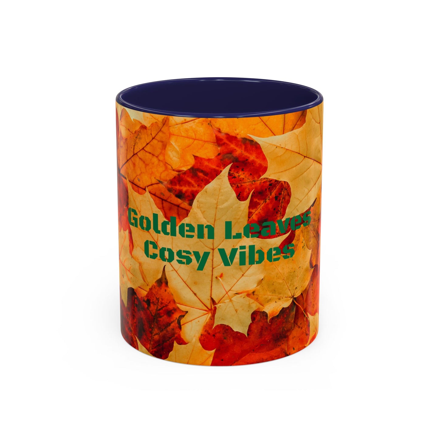 Leafy Falls Vibes, Accent Coffee Mug.