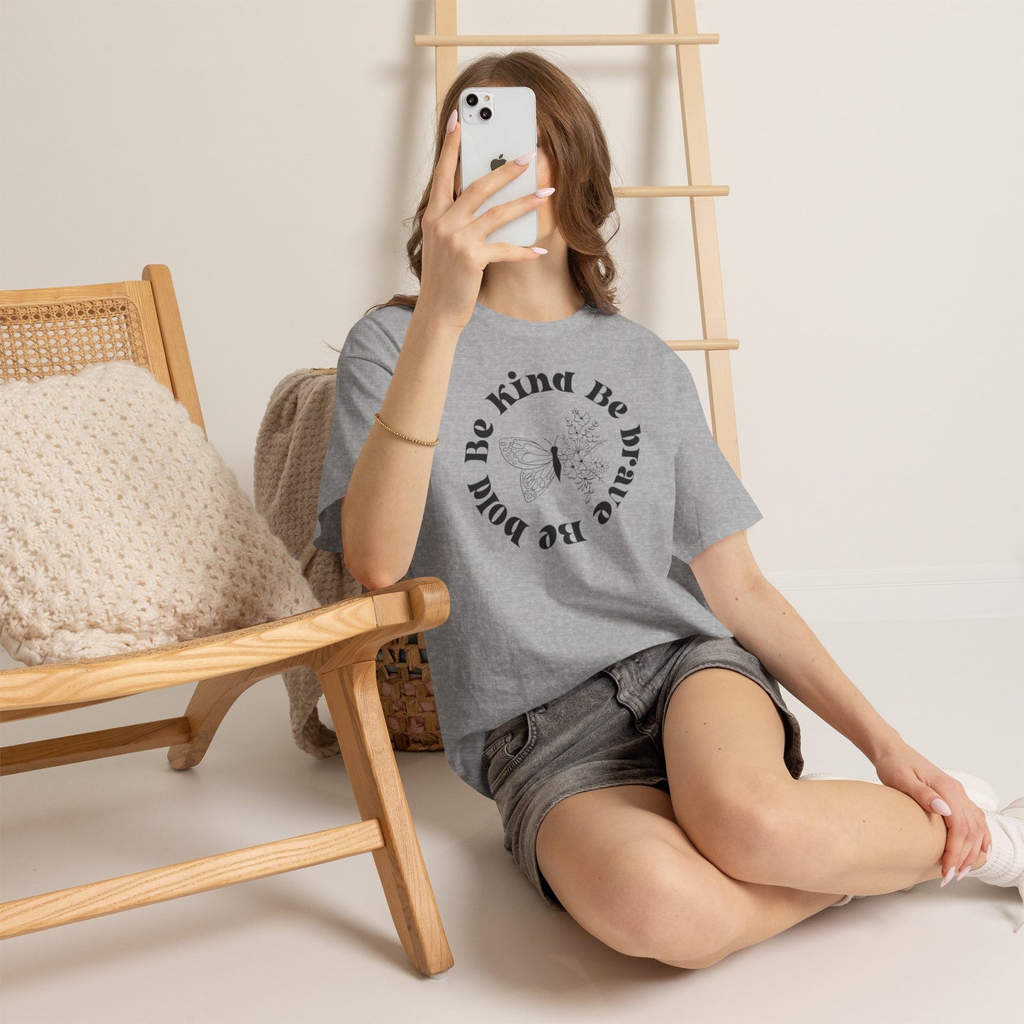 Unisex Heavy Cotton Tee - "Be Kind, Be Brave, Be Bold"