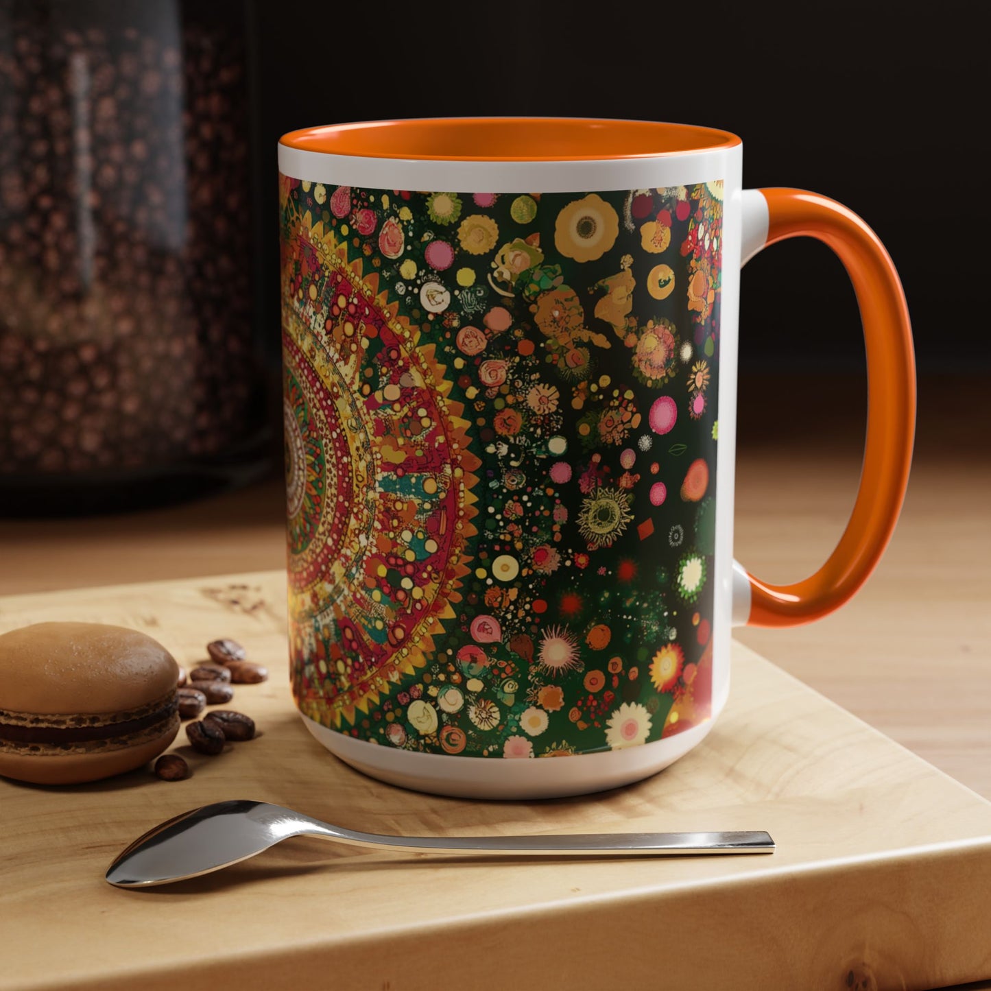 Vibrant Mandala Accent Coffee Mug