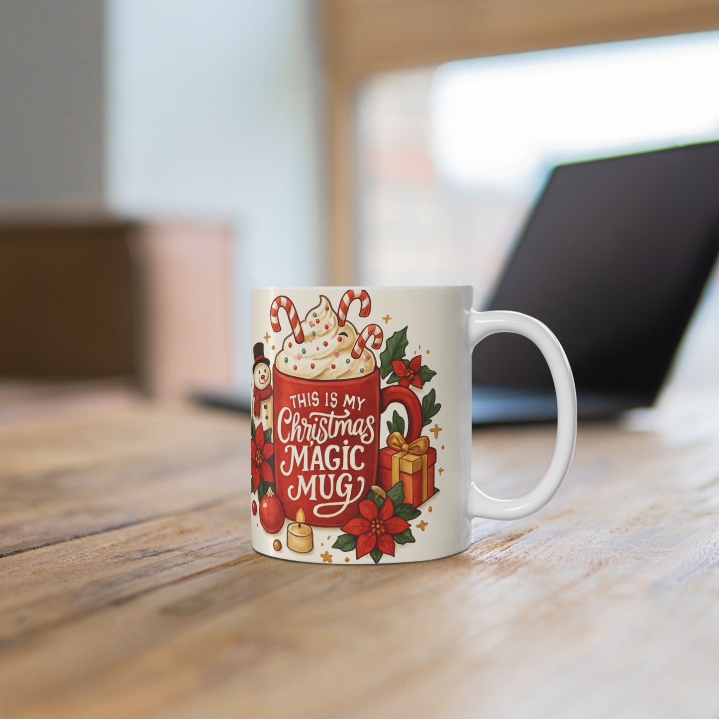 Christmas Magic Ceramic Coffee Mug - Festive Holiday Drinkware