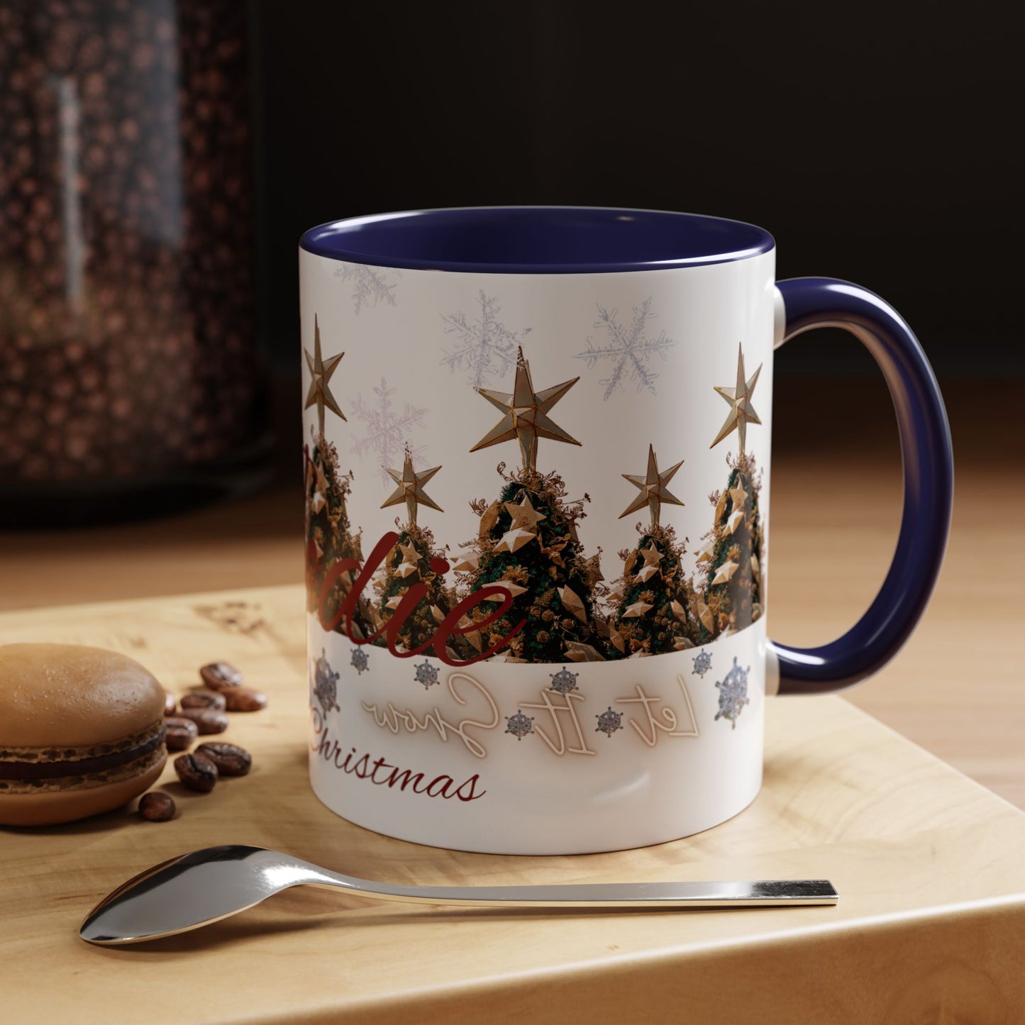 Christmas Trees Accent Coffee Mug – 'Merry Christmas'