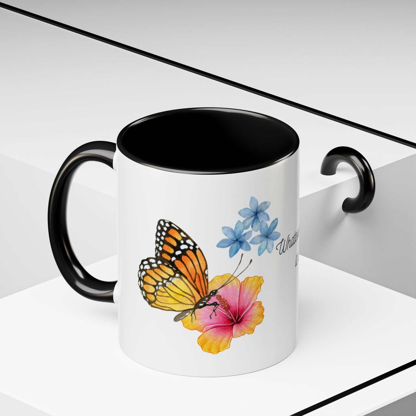 Butterfly Design Accent Mug