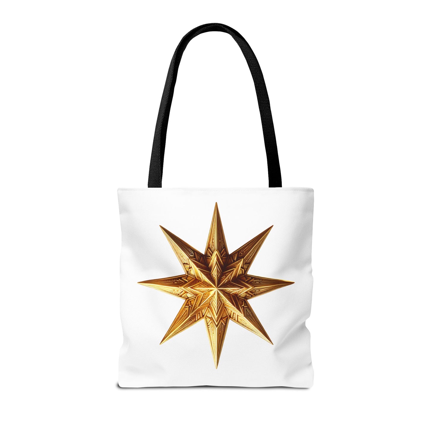 Golden Star Tote Bag, Stylish Reusable Tote, Eco-Friendly Shopping Bag.
