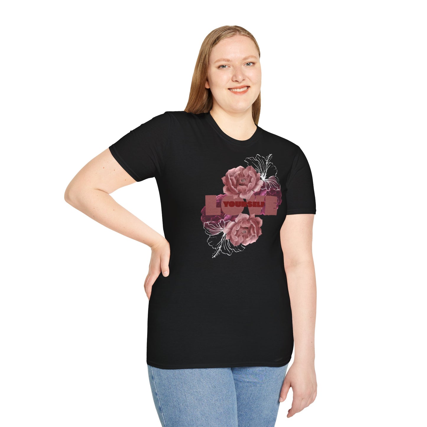 Floral Love T-Shirt, Unisex Softstyle Shirt.