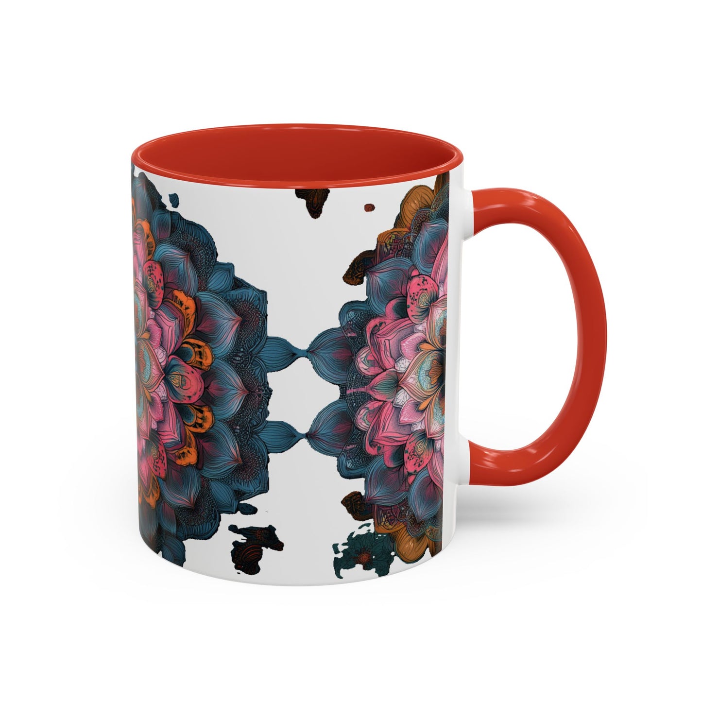 Colorful Mandala Accent Coffee Mug.