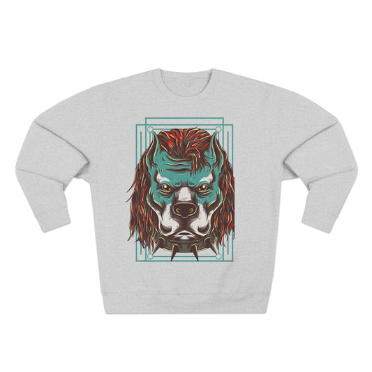 Fierce Dog Graphic Sweatshirt | Unisex Crewneck | Cool Casual Wear | Gift for Animal Lovers | Perfect for Everyday and Holidays