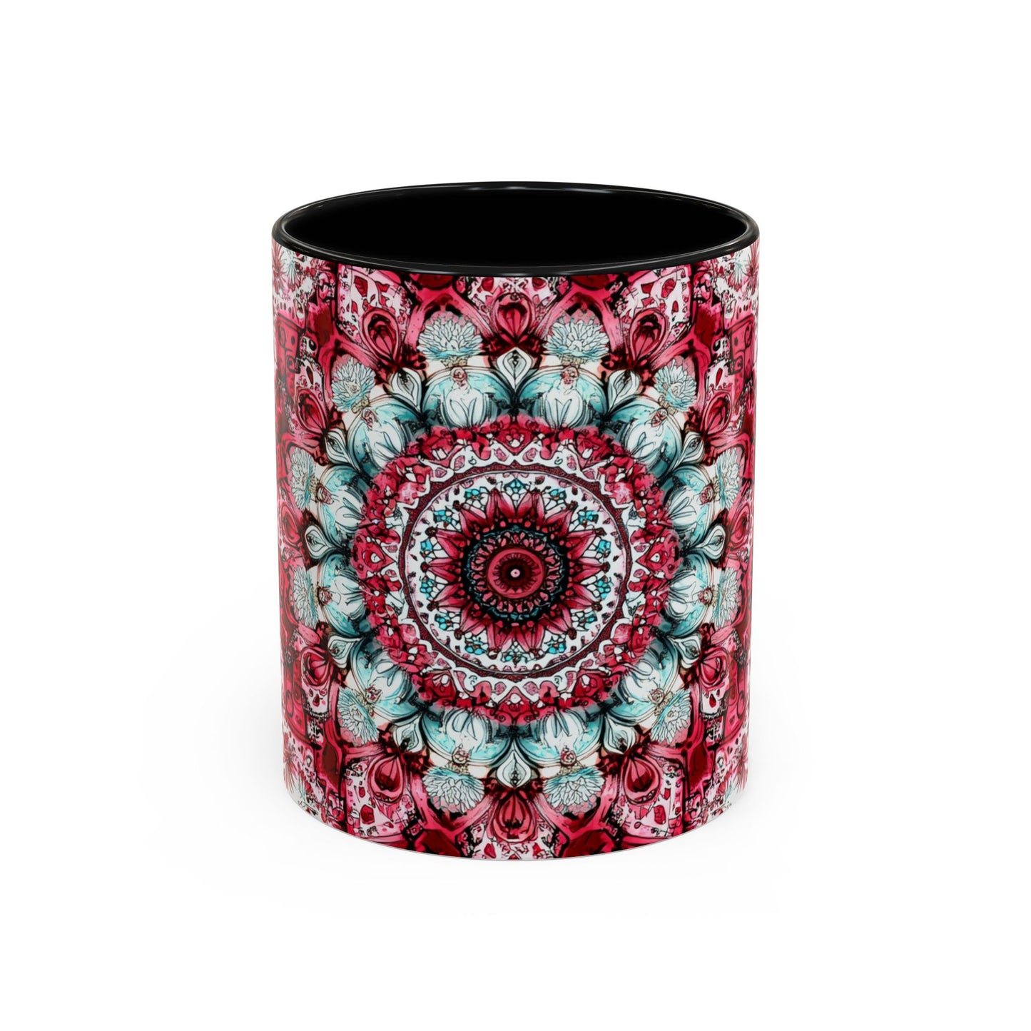 Bohemian Mandala Accent Coffee Mug  Artistic Gift for Coffee Lovers.