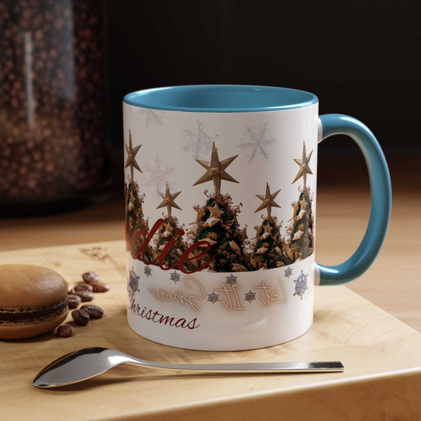 Christmas Trees Accent Coffee Mug – 'Merry Christmas'