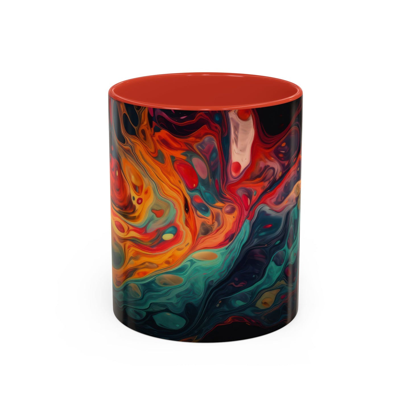 Colorful Abstract Accent Coffee Mug - Unique Art Mug.