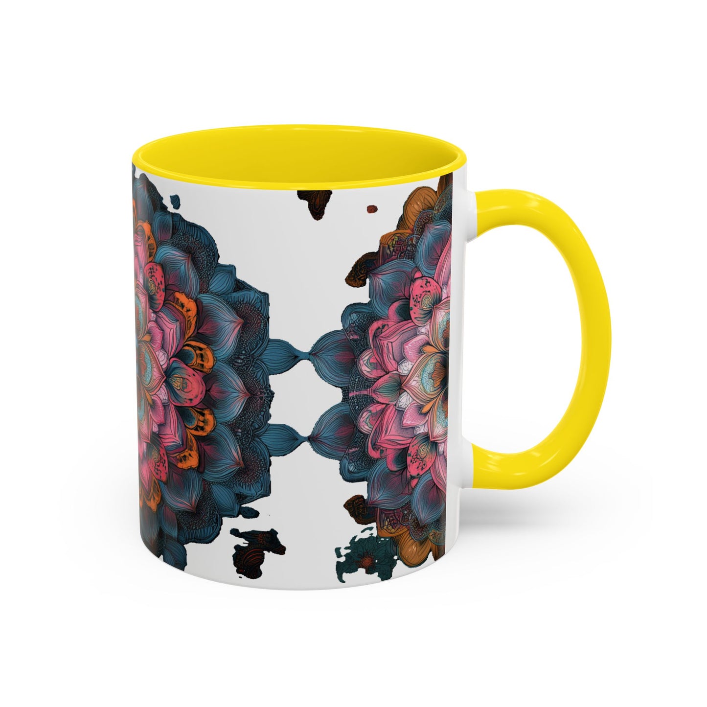 Colorful Mandala Accent Coffee Mug.