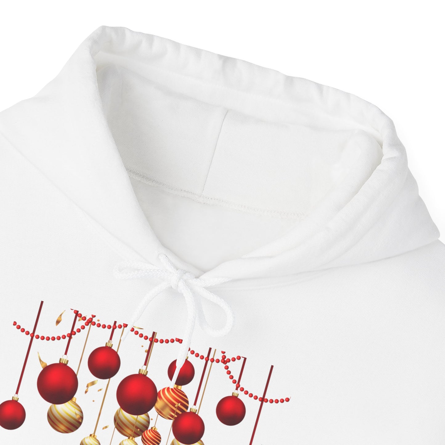 Christmas Ornaments Hoodie — "A Christmas Time Yuh Nuh" Festive Holiday Sweatshirt