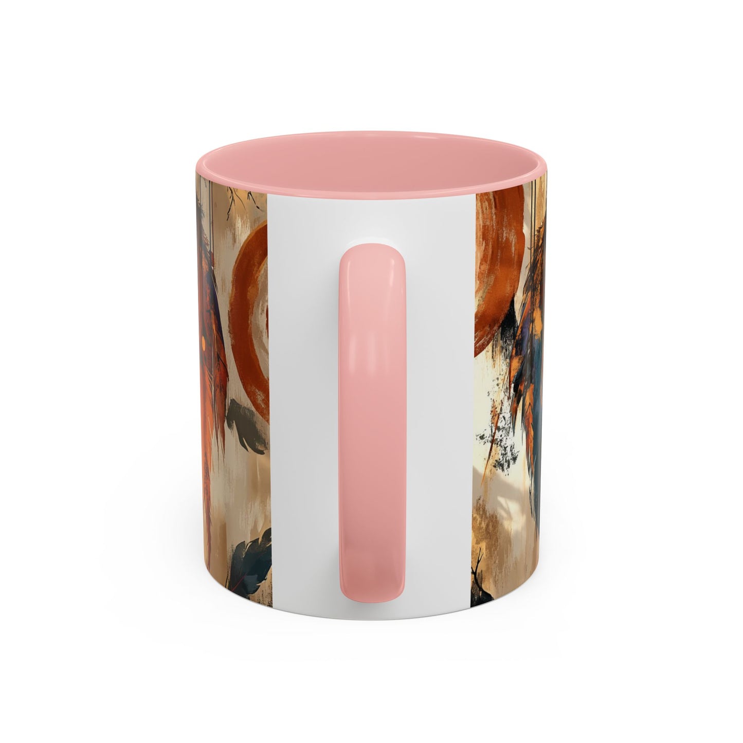 Bohemian Feather Coffee Mug, Dreamy Mug for Coffee Lovers, Unique Gift for Creatives, Boho Kitchen Decor, Holiday Gift