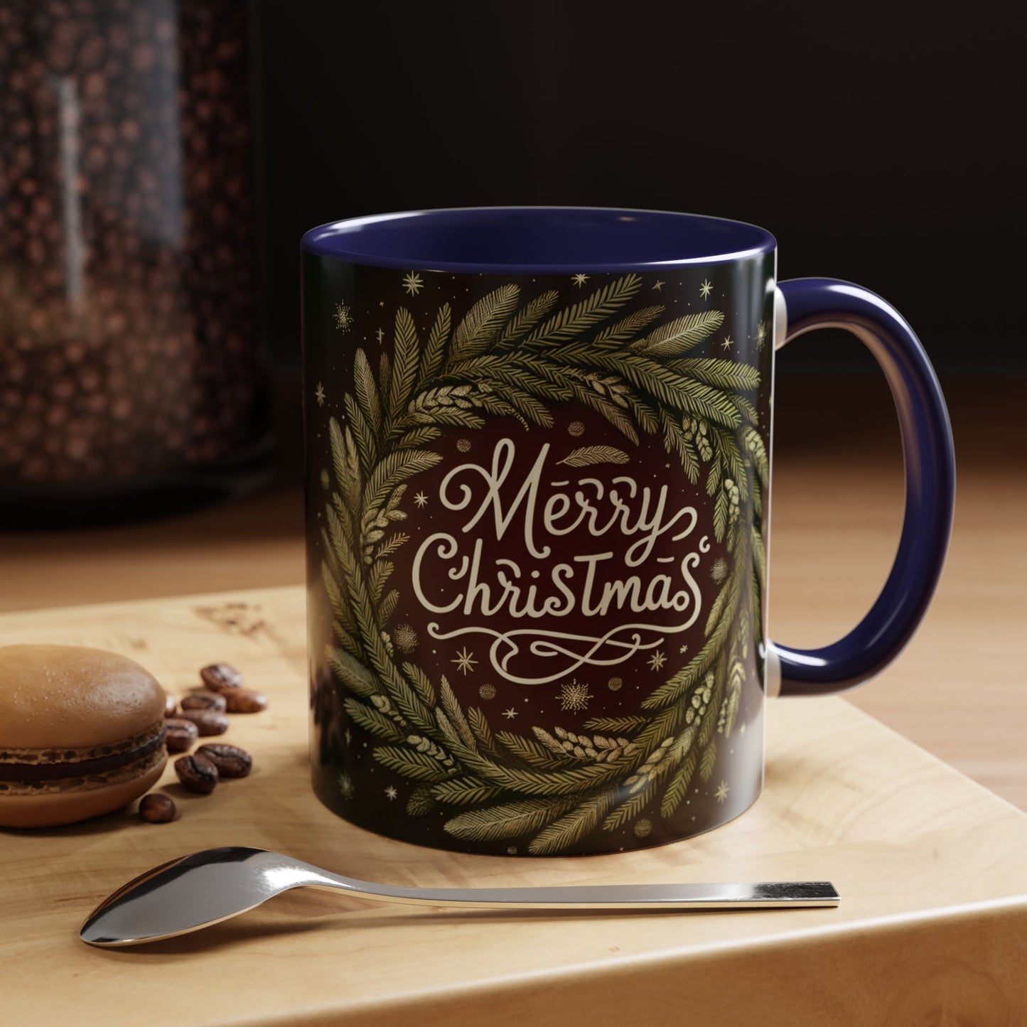 Merry Christmas Accent Coffee Mug