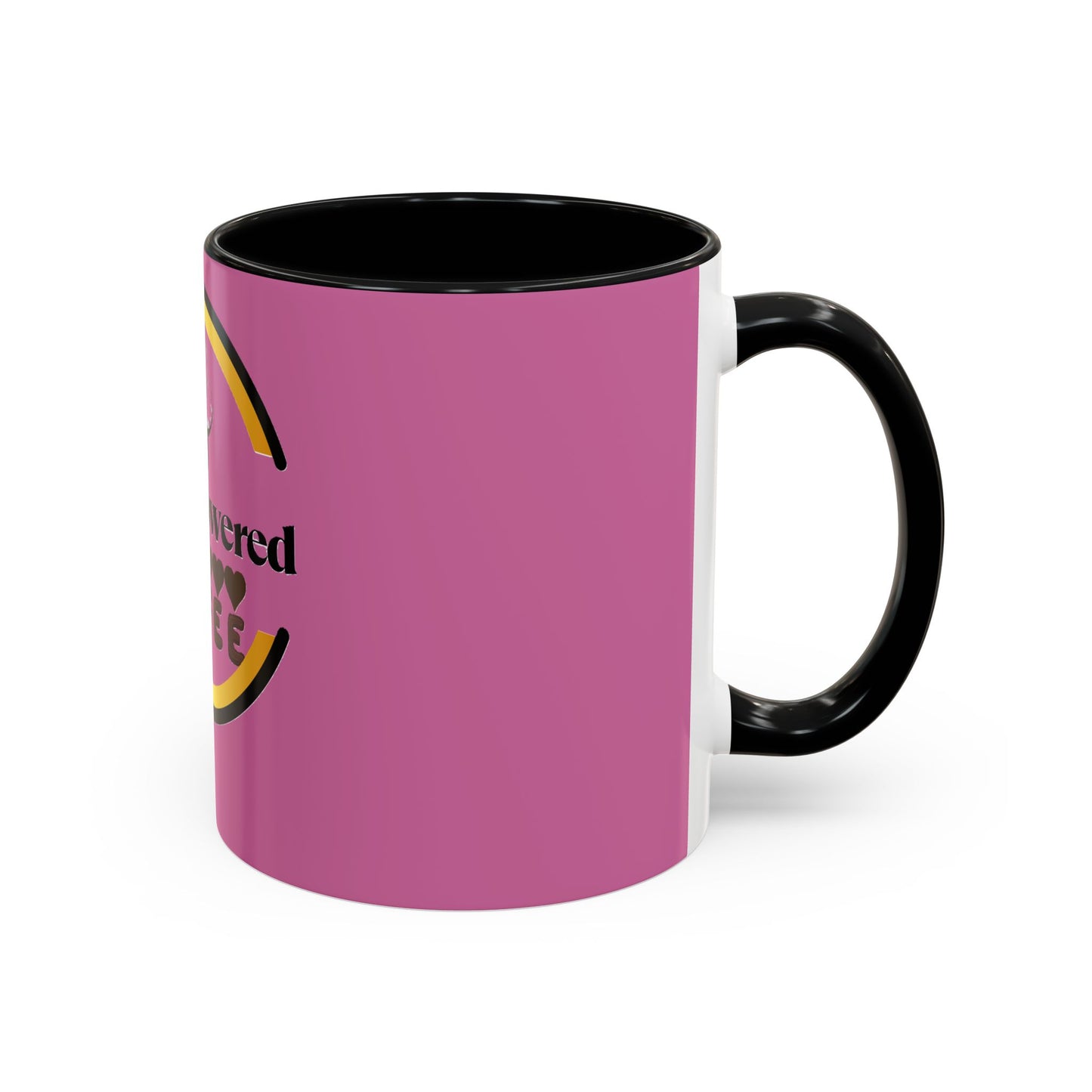 Empowering Coffee Mug - Be Empowered, Inspirational Gift, Motivational Mug, Coffee Lover's Gift, Pink Accent Mug