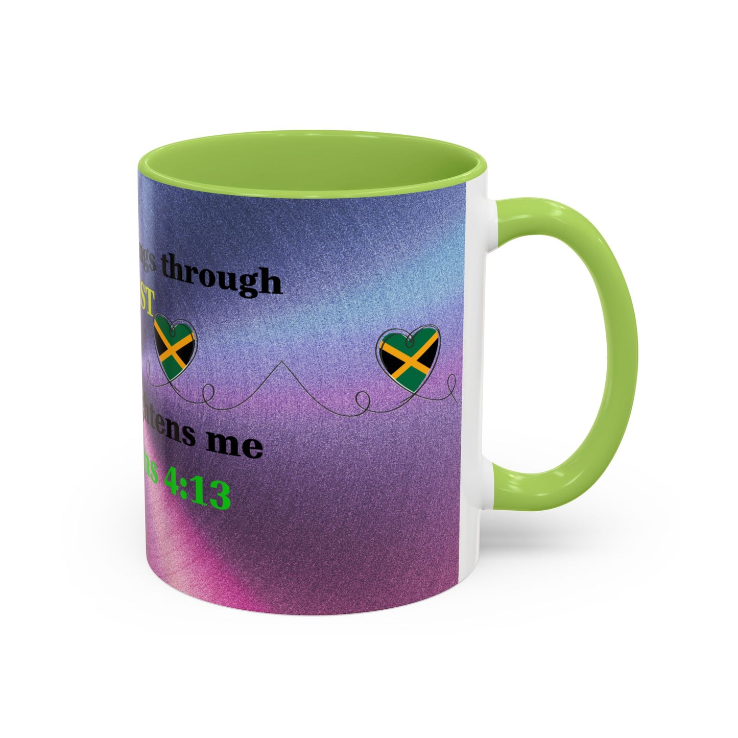 Faith-Based Coffee Cup, Inspirational Accent Coffee Mug, Christian Gift.