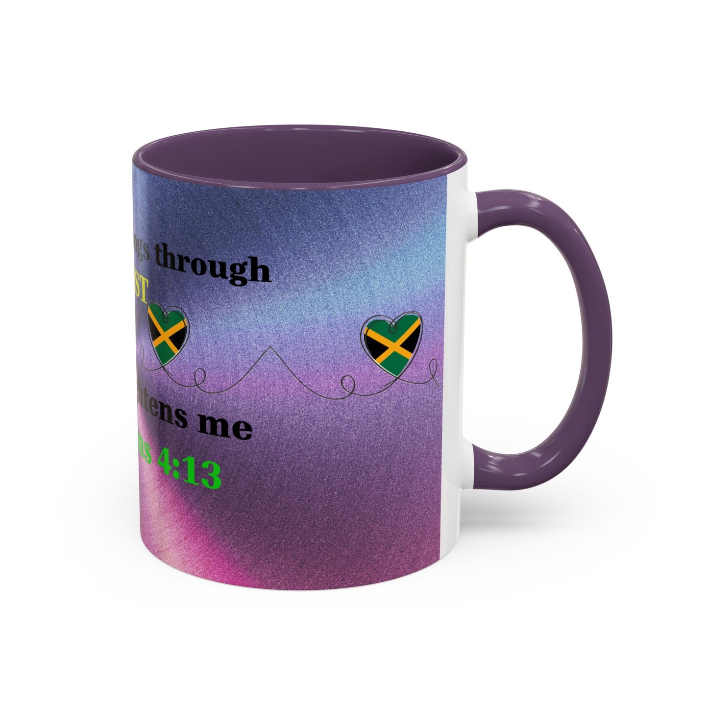 Faith-Based Coffee Cup, Inspirational Accent Coffee Mug, Christian Gift.