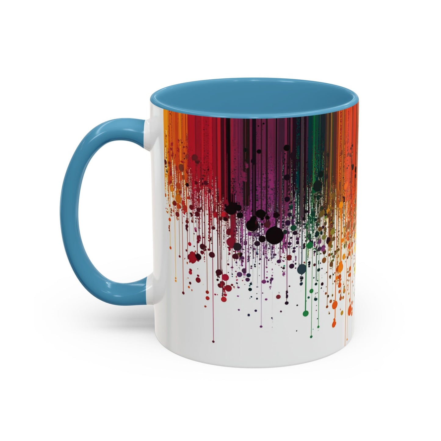 Vibrant Drip Pattern Ceramic Coffee Mug.