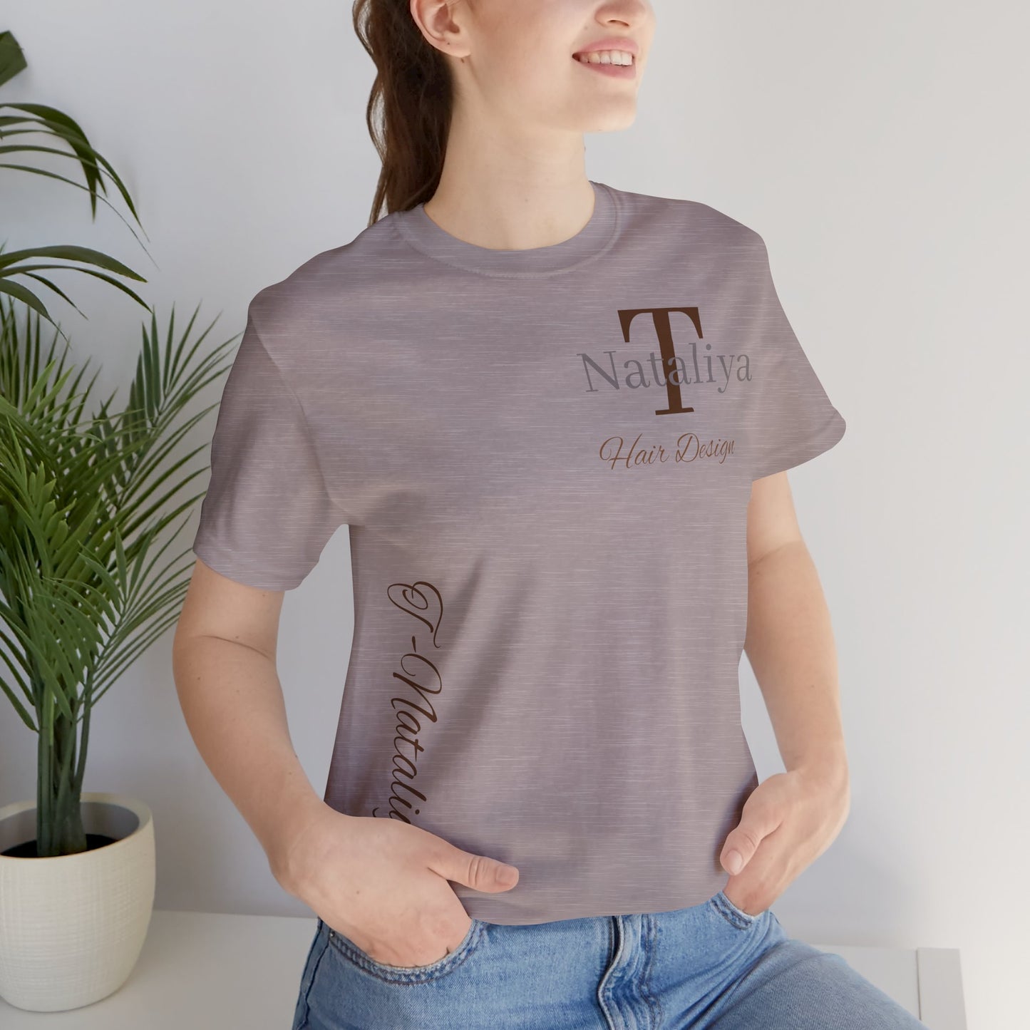 Nataliya Hair Design T-Shirt — Elegant Salon Logo Tee