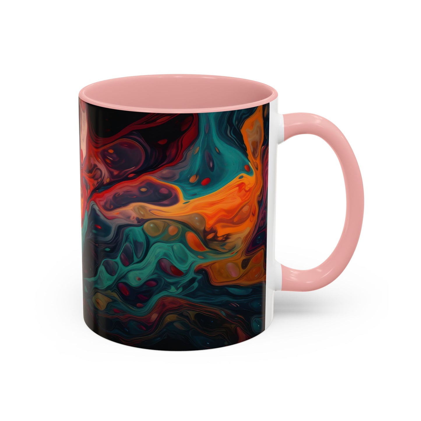 Colorful Abstract Accent Coffee Mug - Unique Art Mug.