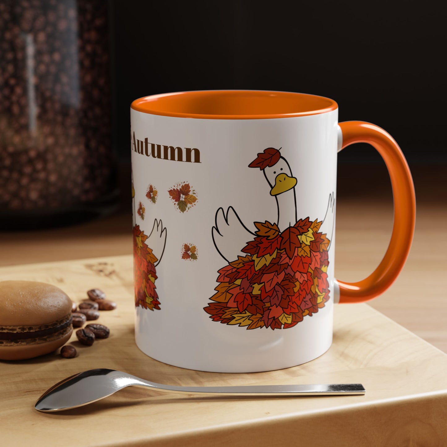 Autumn-Themed Accent Coffee Mug.