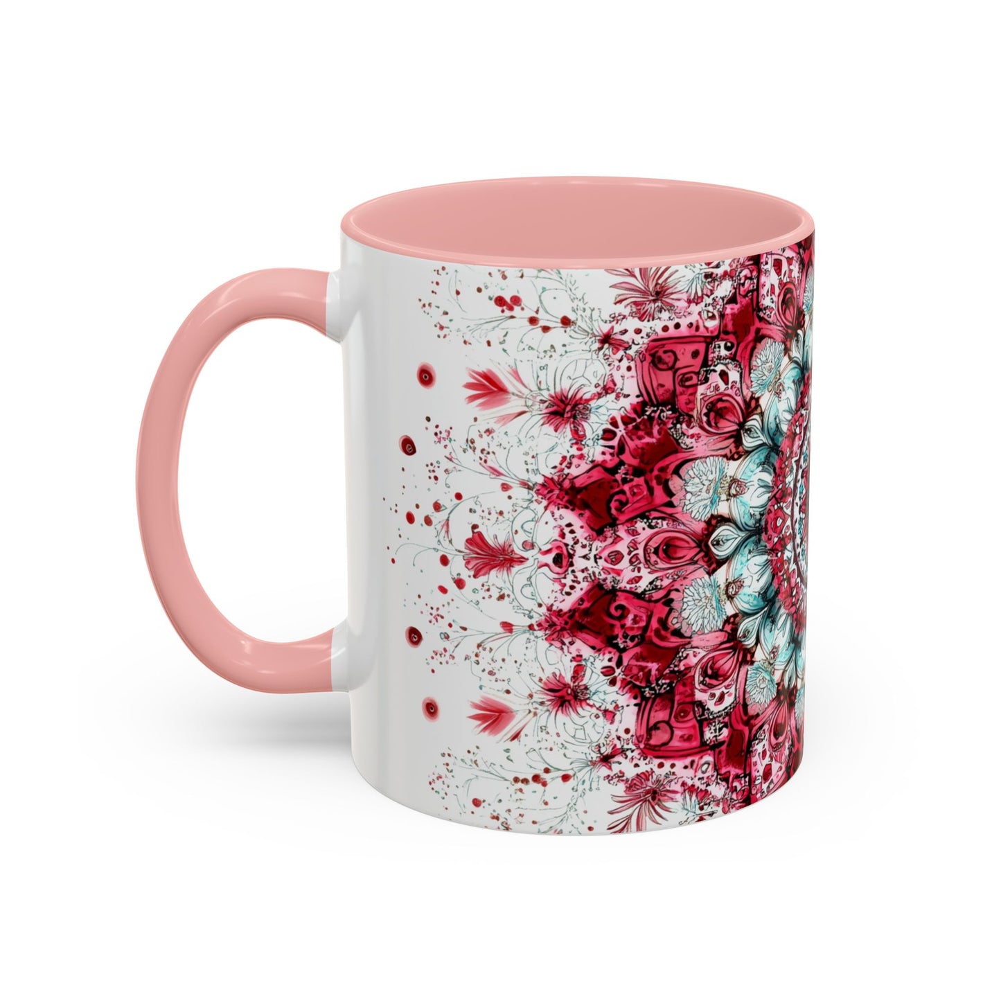 Bohemian Mandala Accent Coffee Mug  Artistic Gift for Coffee Lovers.