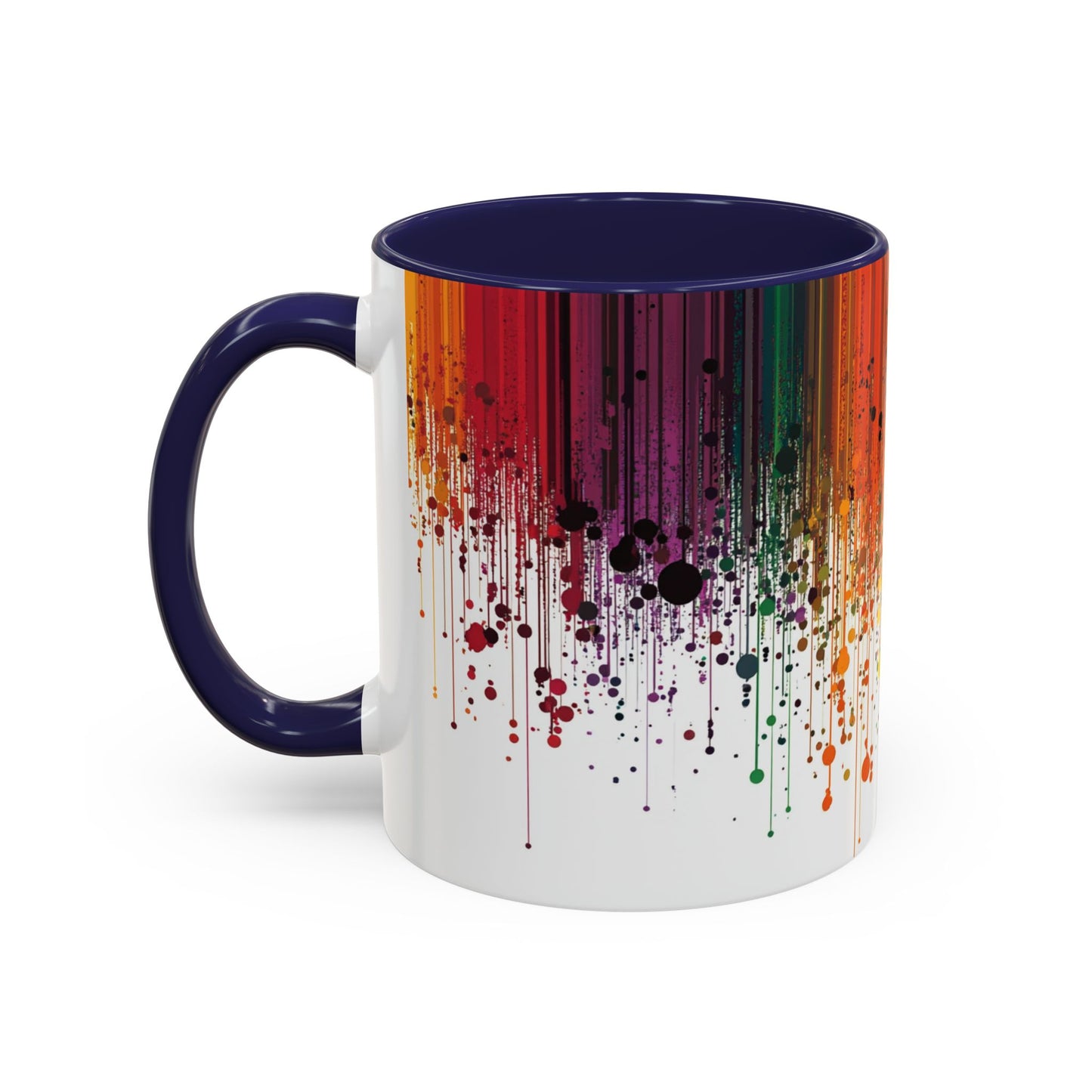 Vibrant Drip Pattern Ceramic Coffee Mug.