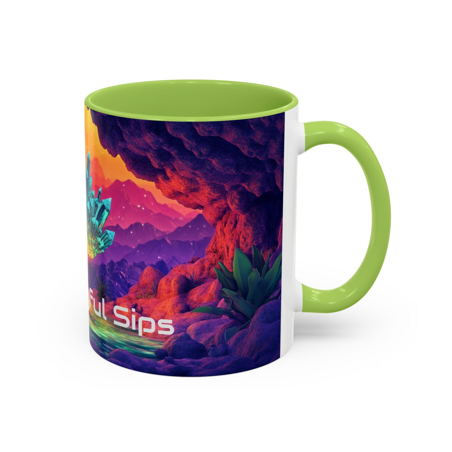 Vibrant Accent Coffee Mug with Inspirational Design, Ideal for Gift Giving, Home Decor, Office Drinkware, Art Lovers, Meaningful Sips