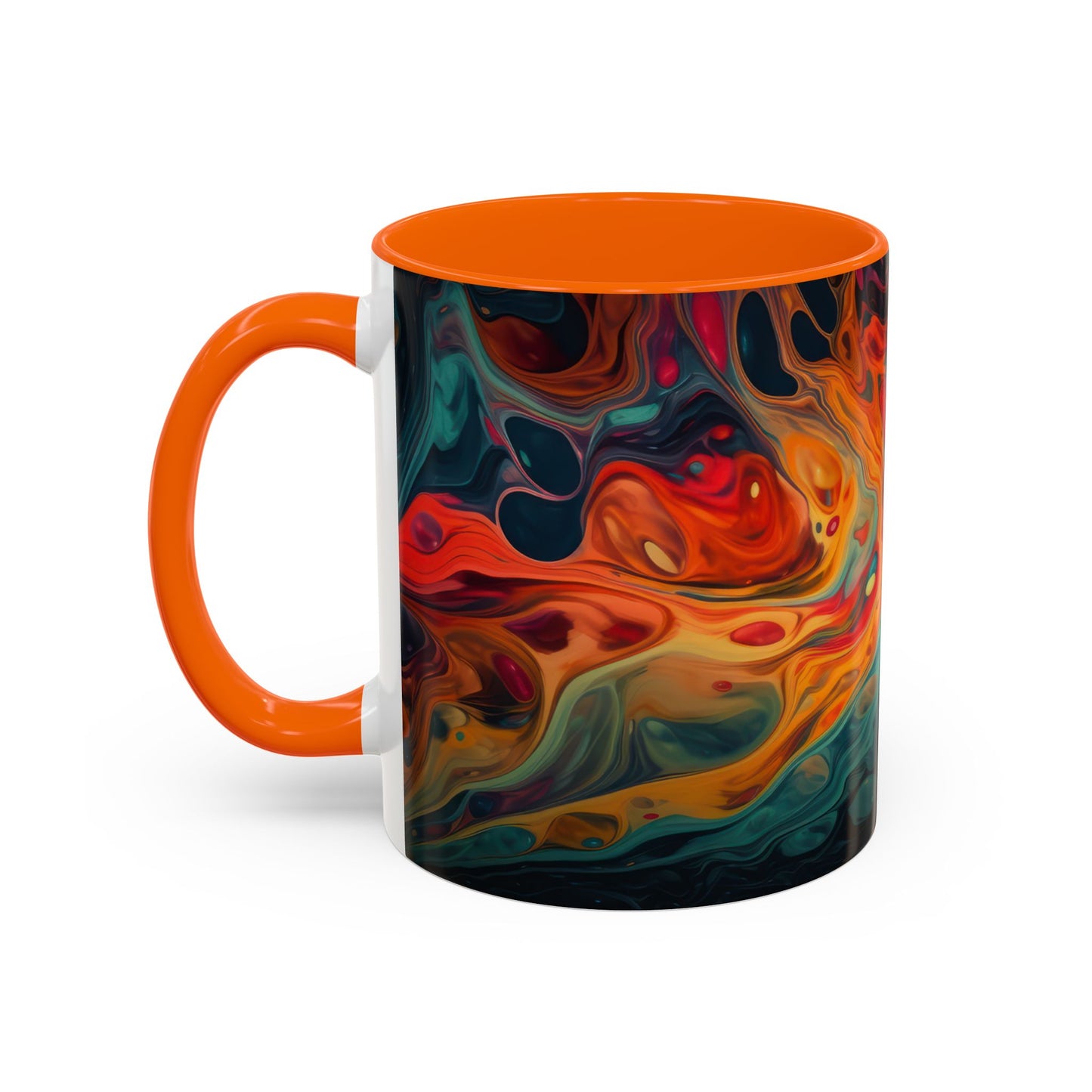 Colorful Abstract Accent Coffee Mug - Unique Art Mug.