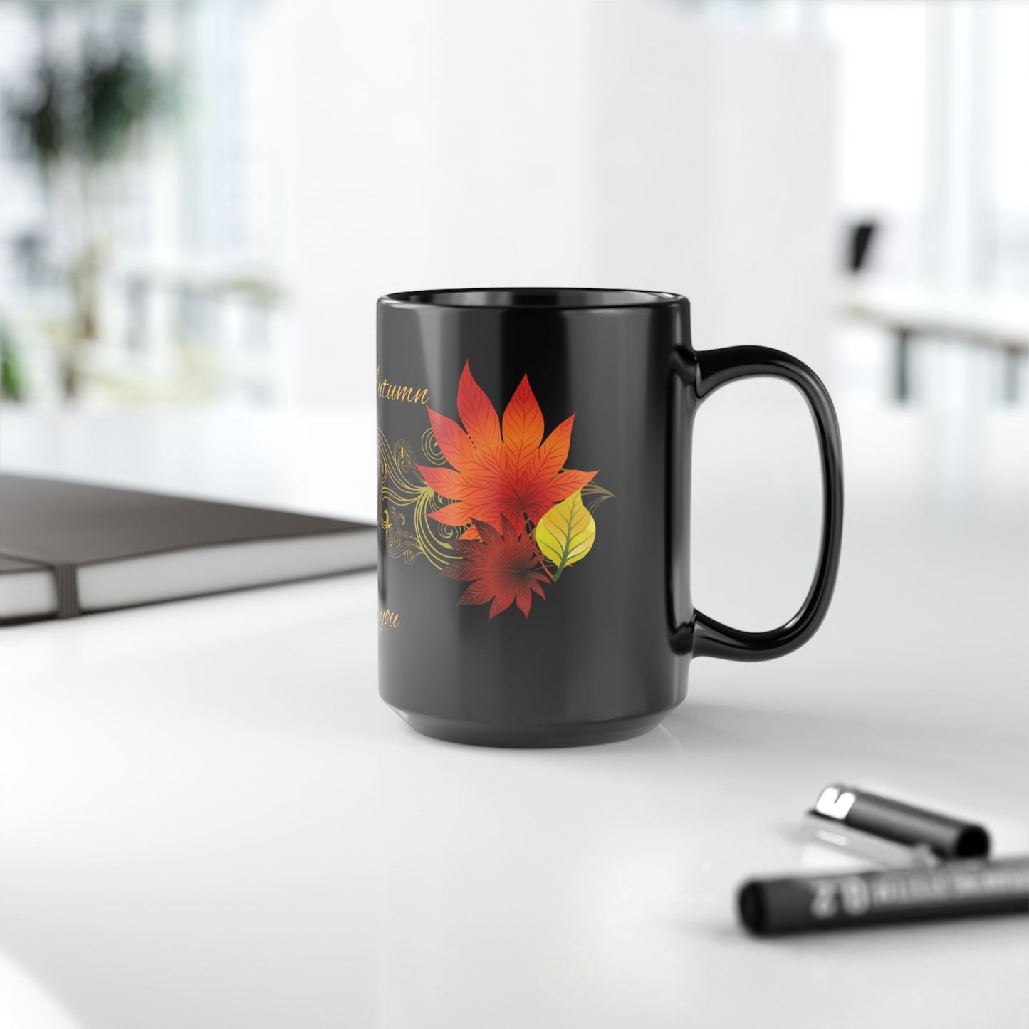 Autumn-Inspired Coffee Mug, Fall Decor, Seasonal Gift, Cozy Beverage Cup, Thanksgiving Kitchenware