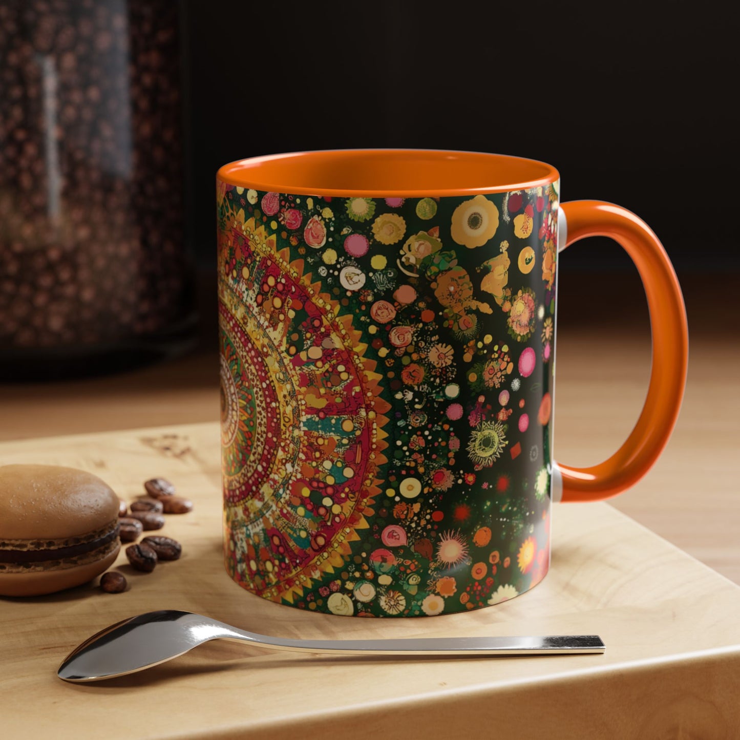 Vibrant Mandala Accent Coffee Mug