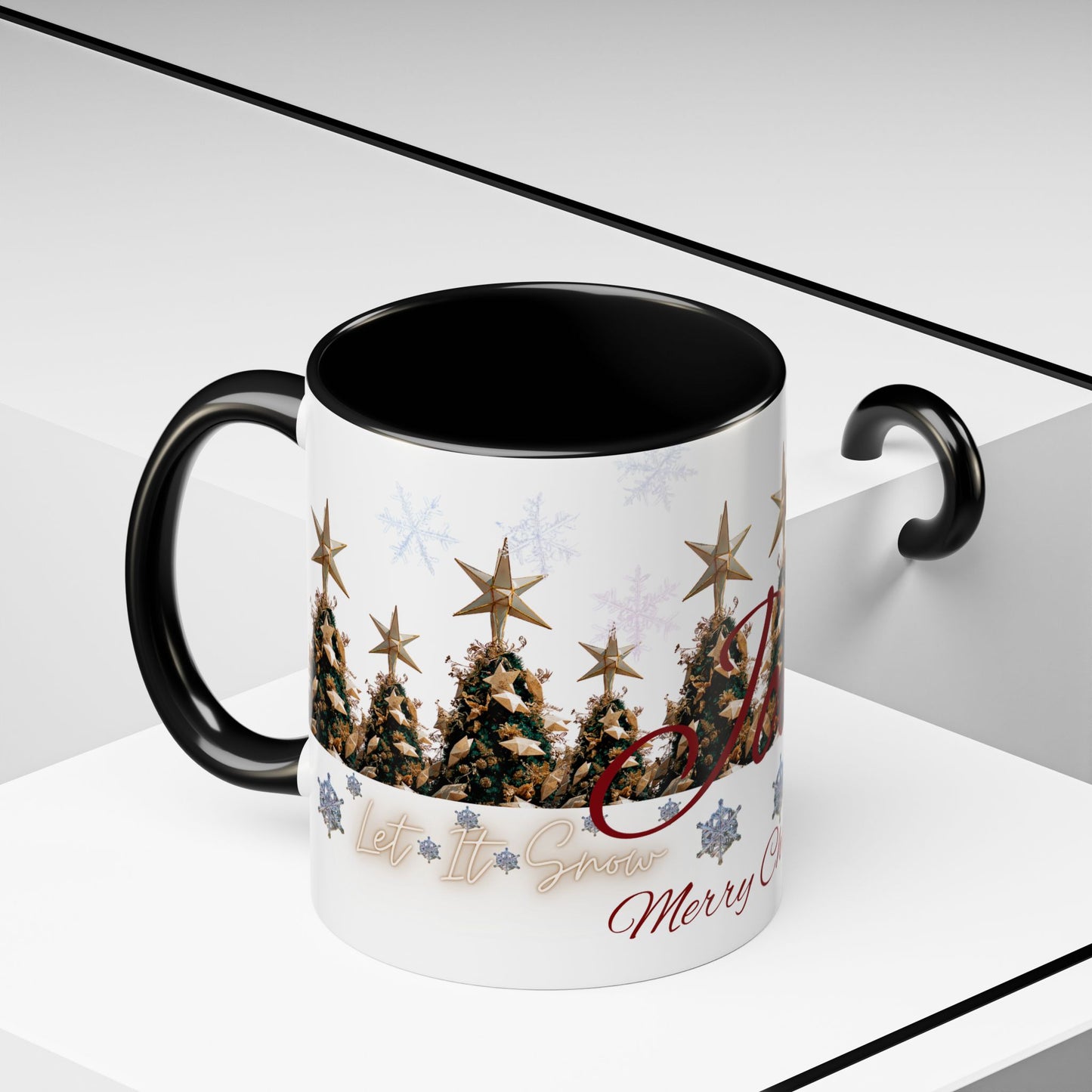 Christmas Trees Accent Coffee Mug – 'Merry Christmas'