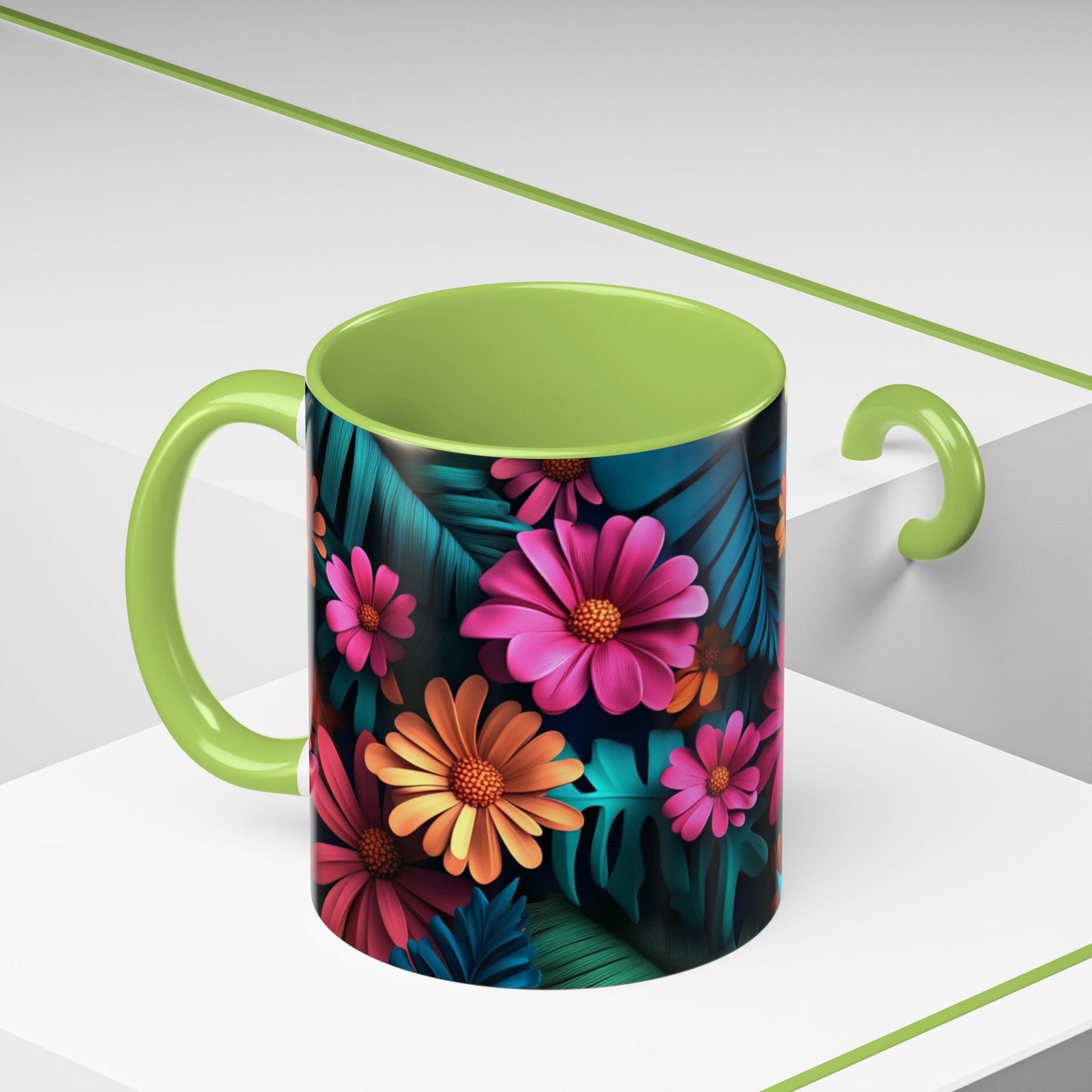 Vibrant Floral Coffee Mug