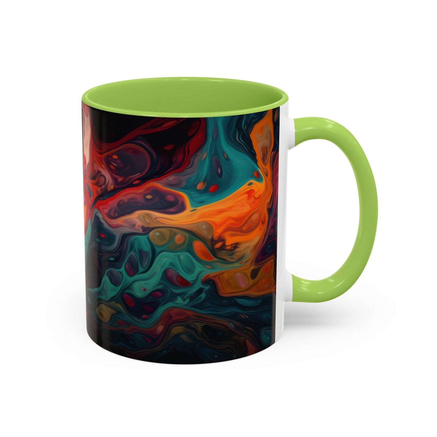 Colorful Abstract Accent Coffee Mug - Unique Art Mug.