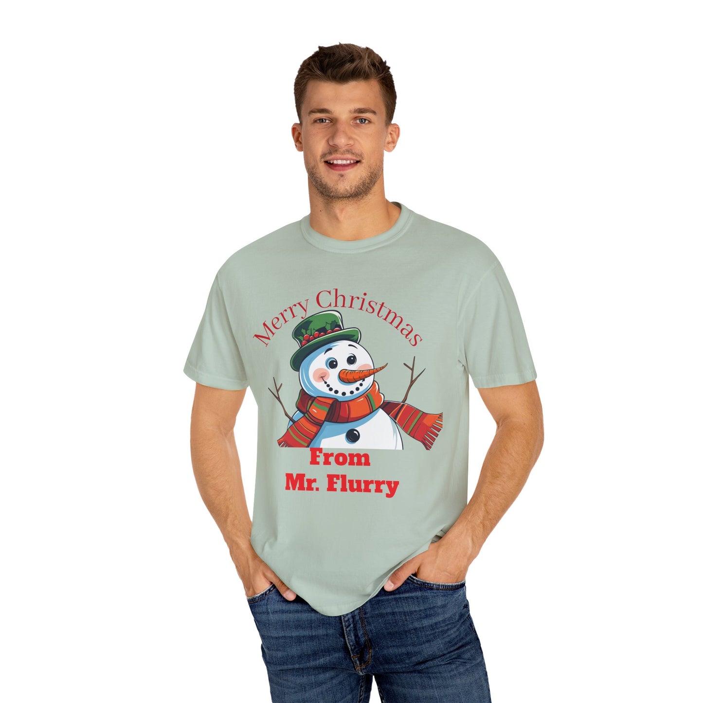 Merry Christmas Snowman T-Shirt, Holiday Gift Shirt, Festive Tee.
