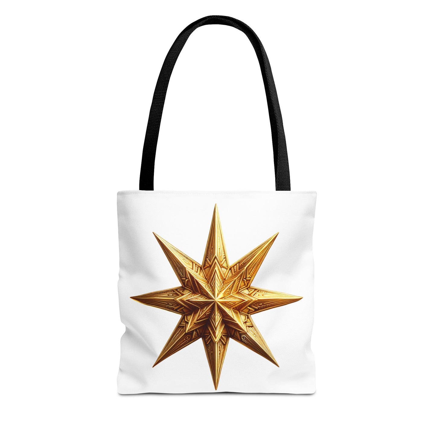 Golden Star Tote Bag, Stylish Reusable Tote, Eco-Friendly Shopping Bag.