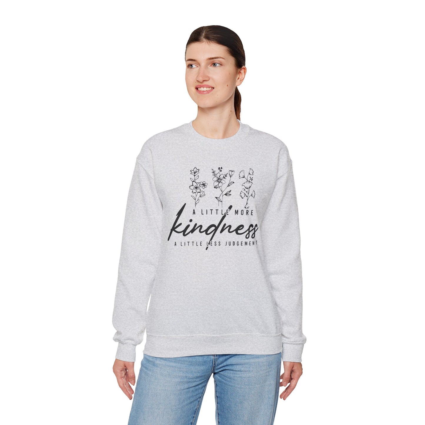 Unisex Heavy Blend Crewneck Sweatshirt - Kindness Design, Cozy Gift, Positive Vibes, Everyday Comfort, Compassionate Fashion