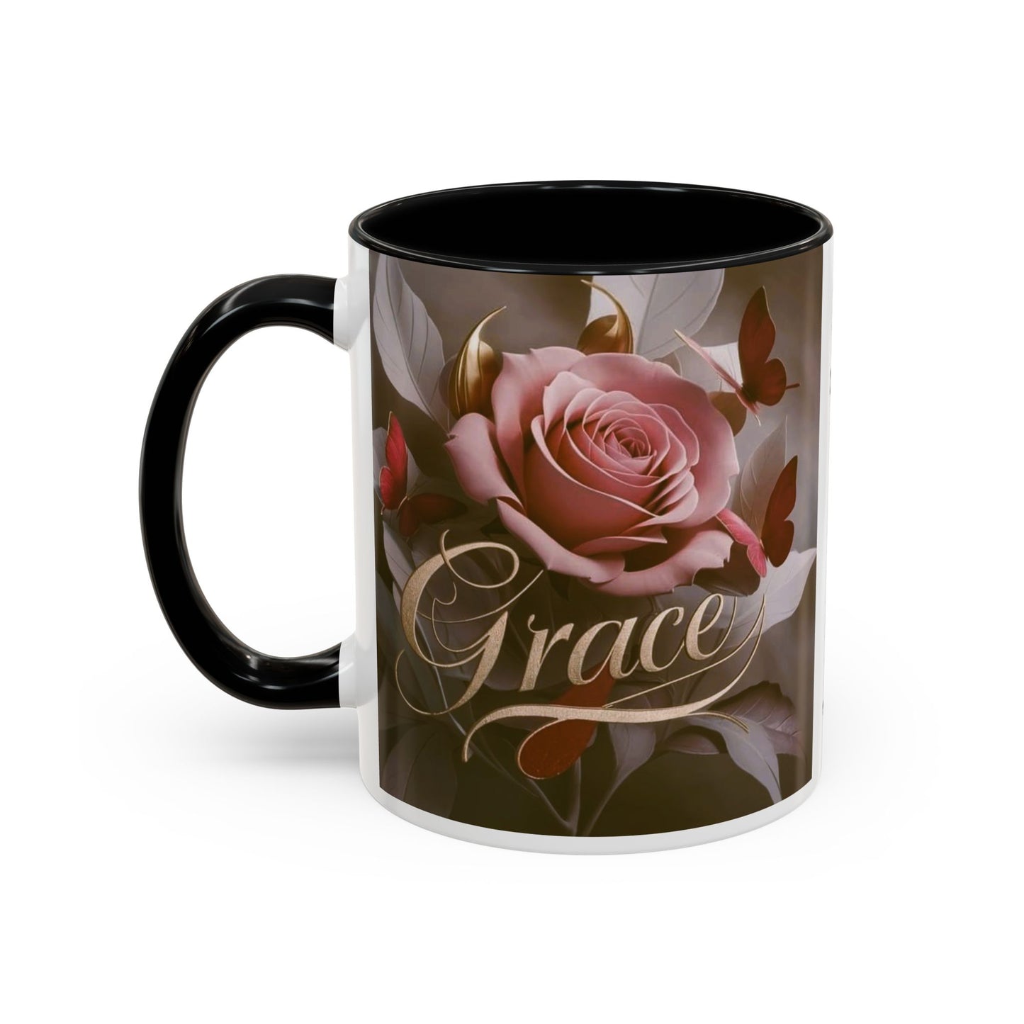 Floral Inspirational Coffee Mug, His Grace His Mercy.