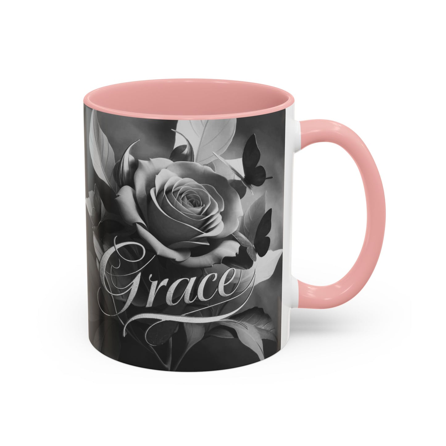 Floral Inspirational Coffee Mug, His Grace His Mercy.