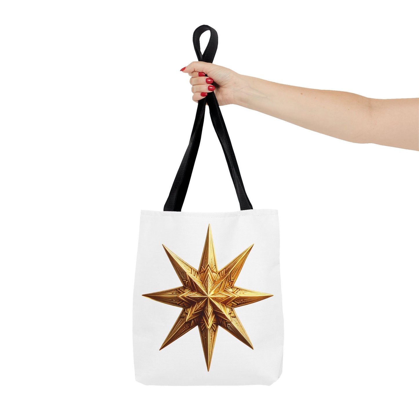 Golden Star Tote Bag, Stylish Reusable Tote, Eco-Friendly Shopping Bag.